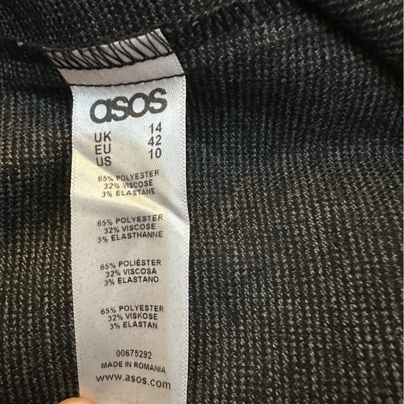 🌟3/$20🌟 ASOS polka dot black and gray pencil midi skirt. Size 10 - Picture 4 of 6